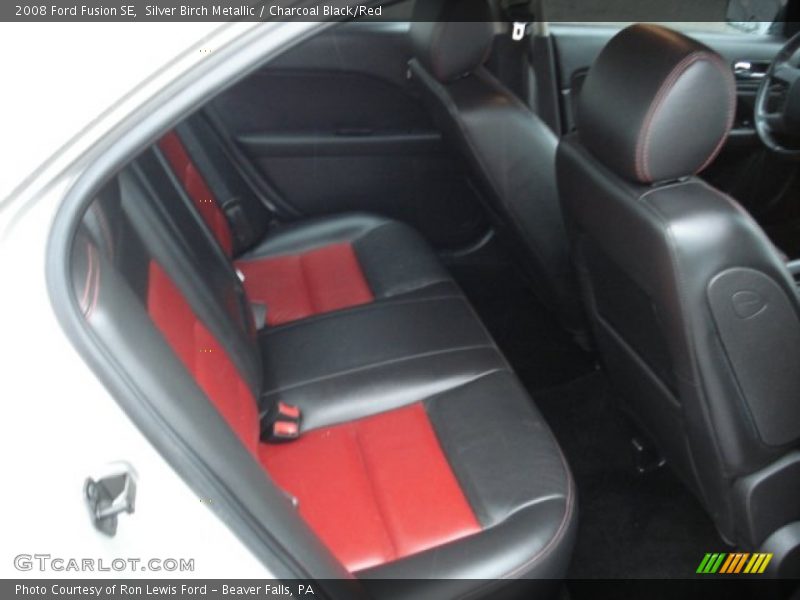 Silver Birch Metallic / Charcoal Black/Red 2008 Ford Fusion SE