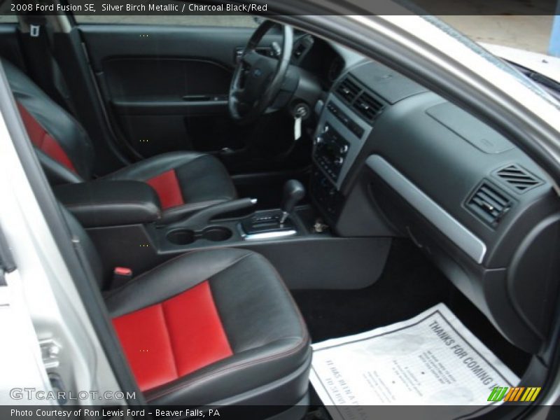  2008 Fusion SE Charcoal Black/Red Interior