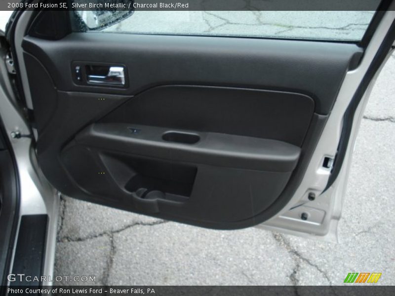 Silver Birch Metallic / Charcoal Black/Red 2008 Ford Fusion SE
