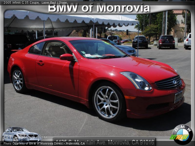 Laser Red / Stone 2005 Infiniti G 35 Coupe