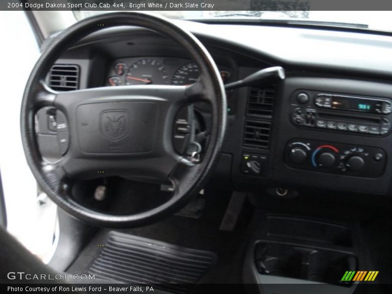 Bright White / Dark Slate Gray 2004 Dodge Dakota Sport Club Cab 4x4