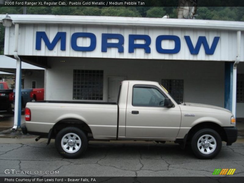 Pueblo Gold Metallic / Medium Pebble Tan 2008 Ford Ranger XL Regular Cab
