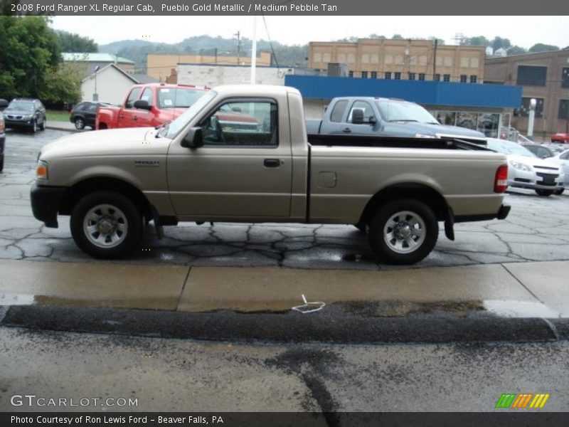 Pueblo Gold Metallic / Medium Pebble Tan 2008 Ford Ranger XL Regular Cab