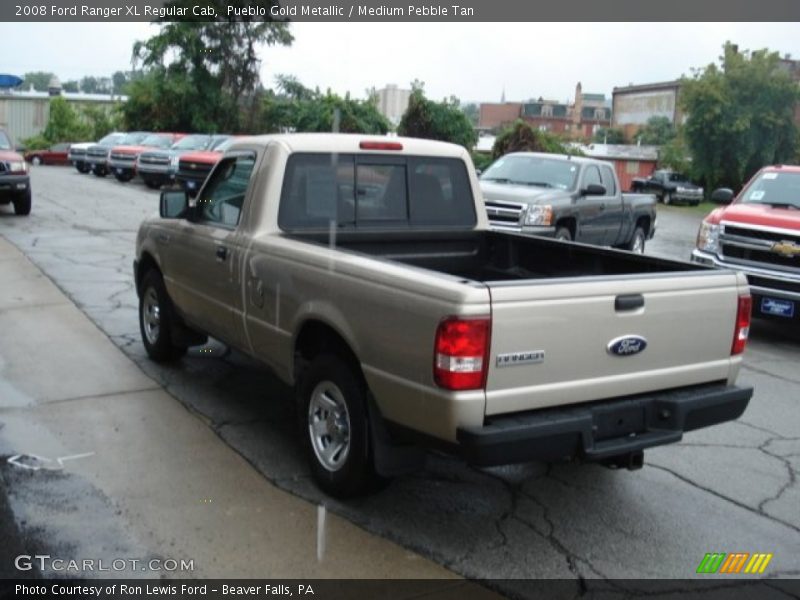 Pueblo Gold Metallic / Medium Pebble Tan 2008 Ford Ranger XL Regular Cab