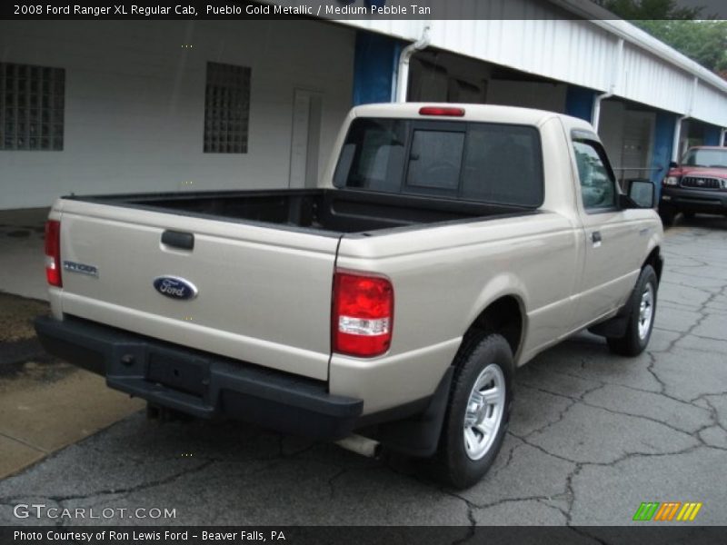 Pueblo Gold Metallic / Medium Pebble Tan 2008 Ford Ranger XL Regular Cab