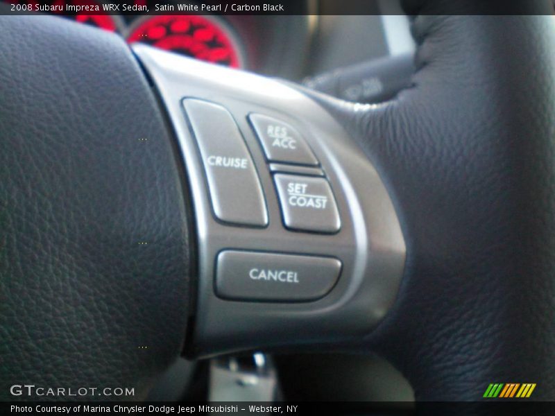Satin White Pearl / Carbon Black 2008 Subaru Impreza WRX Sedan