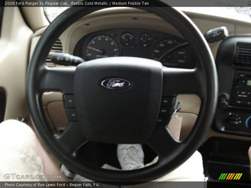 Pueblo Gold Metallic / Medium Pebble Tan 2008 Ford Ranger XL Regular Cab