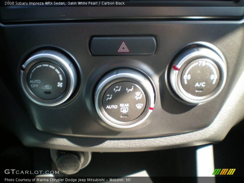 Satin White Pearl / Carbon Black 2008 Subaru Impreza WRX Sedan