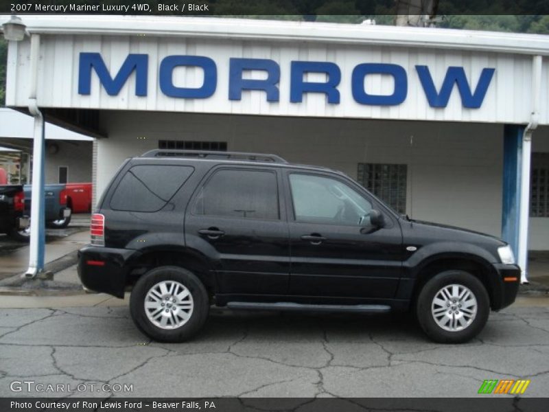 Black / Black 2007 Mercury Mariner Luxury 4WD
