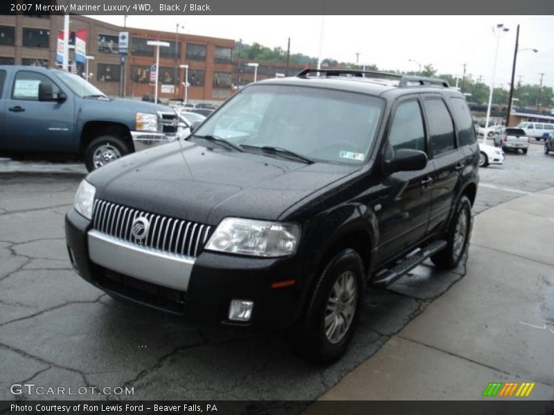 Black / Black 2007 Mercury Mariner Luxury 4WD
