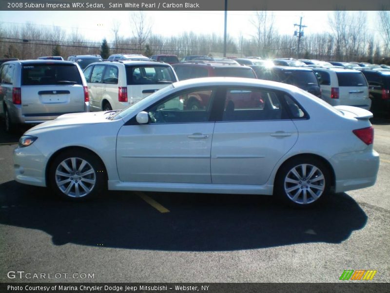 Satin White Pearl / Carbon Black 2008 Subaru Impreza WRX Sedan