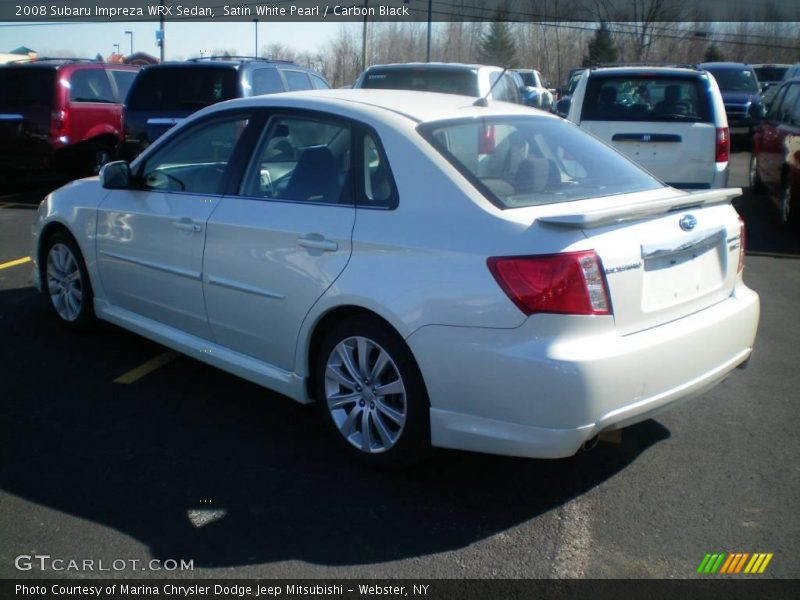 Satin White Pearl / Carbon Black 2008 Subaru Impreza WRX Sedan