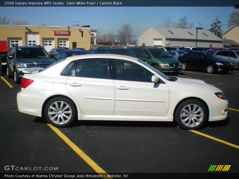 Satin White Pearl / Carbon Black 2008 Subaru Impreza WRX Sedan