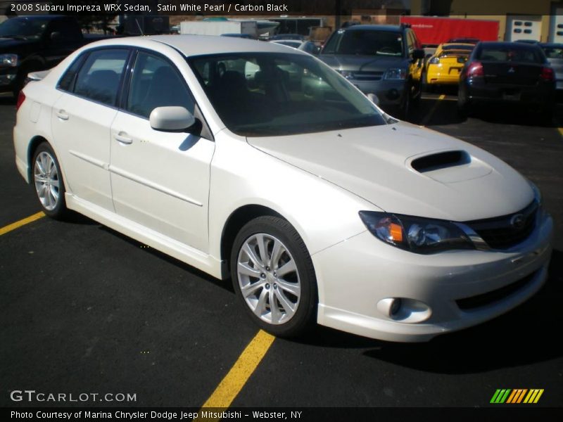 Satin White Pearl / Carbon Black 2008 Subaru Impreza WRX Sedan