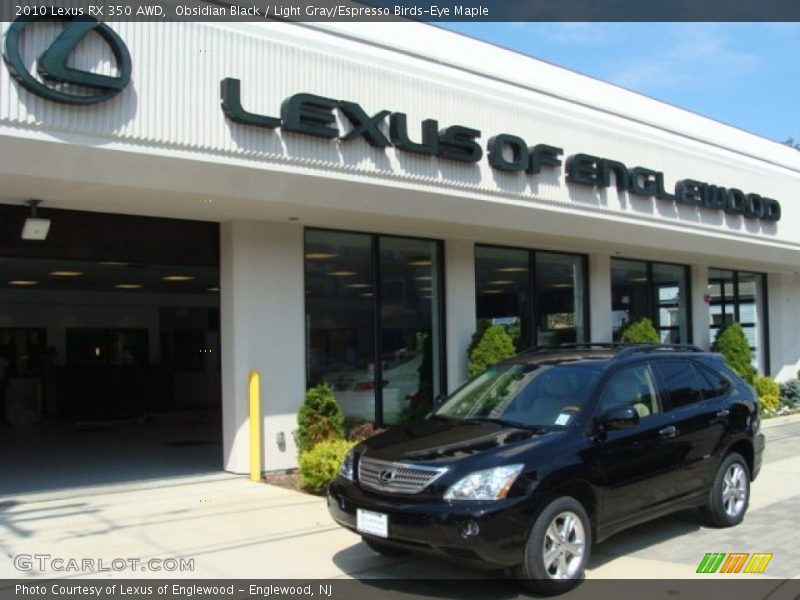 Obsidian Black / Light Gray/Espresso Birds-Eye Maple 2010 Lexus RX 350 AWD