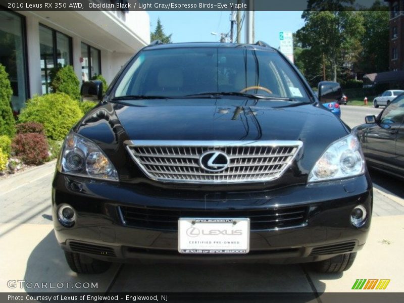 Obsidian Black / Light Gray/Espresso Birds-Eye Maple 2010 Lexus RX 350 AWD