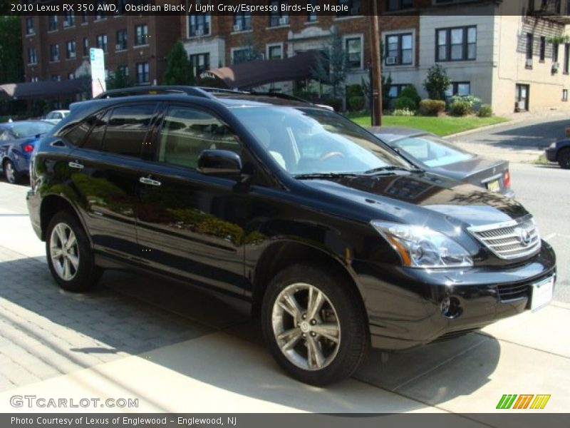 Obsidian Black / Light Gray/Espresso Birds-Eye Maple 2010 Lexus RX 350 AWD