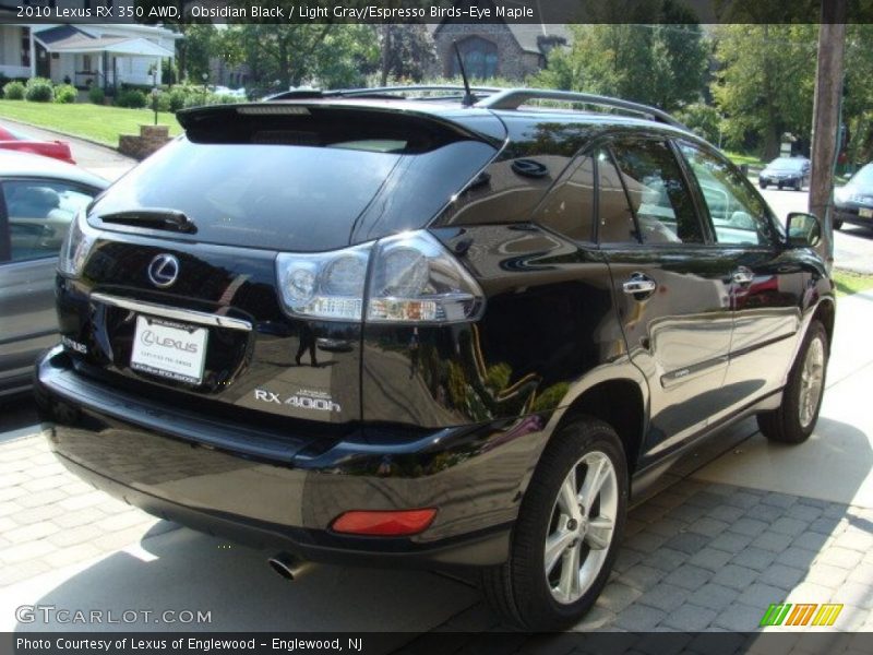 Obsidian Black / Light Gray/Espresso Birds-Eye Maple 2010 Lexus RX 350 AWD