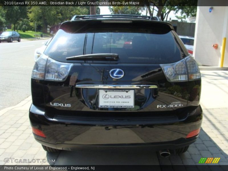 Obsidian Black / Light Gray/Espresso Birds-Eye Maple 2010 Lexus RX 350 AWD