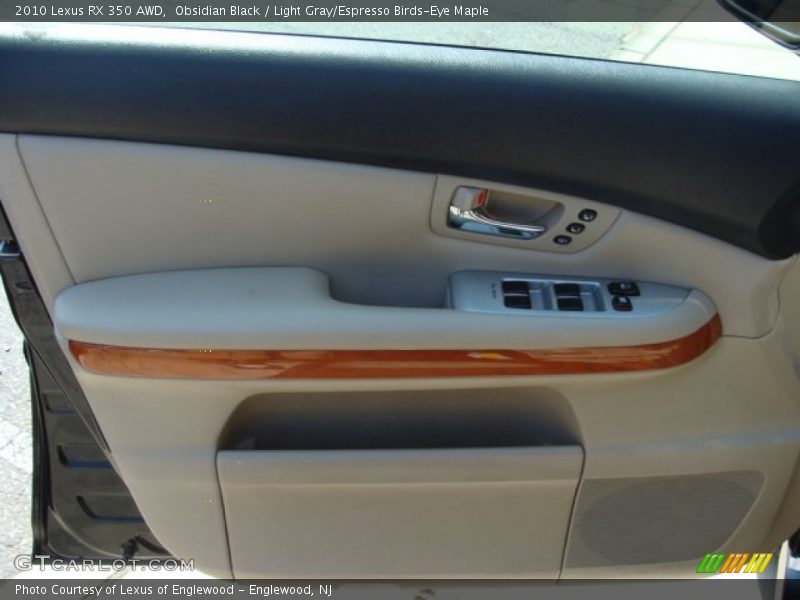 Obsidian Black / Light Gray/Espresso Birds-Eye Maple 2010 Lexus RX 350 AWD