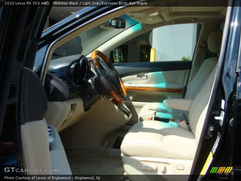 Obsidian Black / Light Gray/Espresso Birds-Eye Maple 2010 Lexus RX 350 AWD