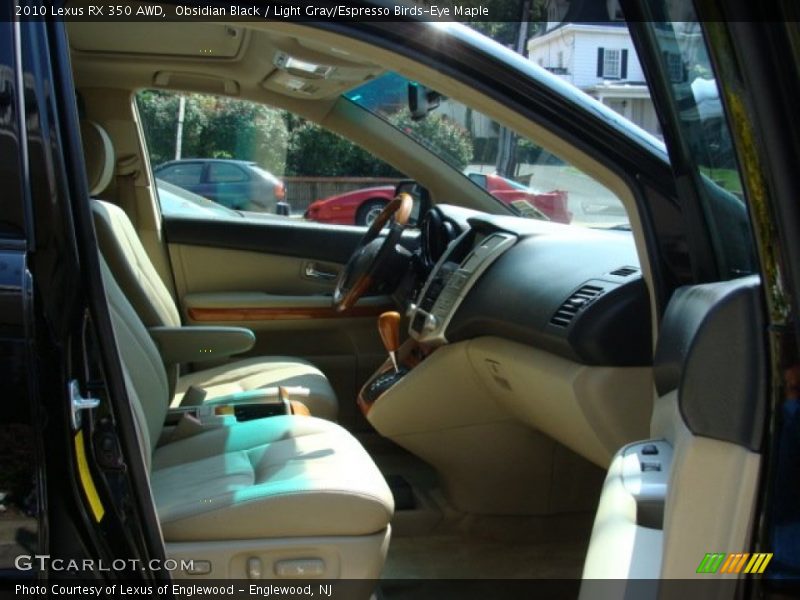 Obsidian Black / Light Gray/Espresso Birds-Eye Maple 2010 Lexus RX 350 AWD