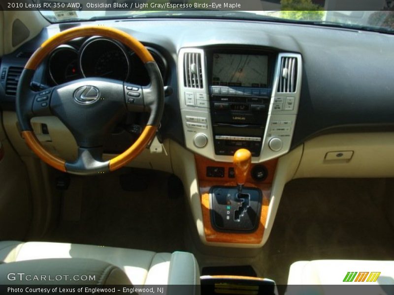 Obsidian Black / Light Gray/Espresso Birds-Eye Maple 2010 Lexus RX 350 AWD