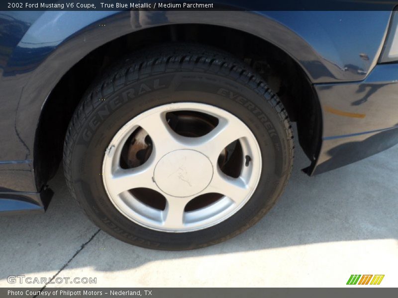 True Blue Metallic / Medium Parchment 2002 Ford Mustang V6 Coupe