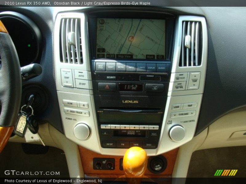 Obsidian Black / Light Gray/Espresso Birds-Eye Maple 2010 Lexus RX 350 AWD