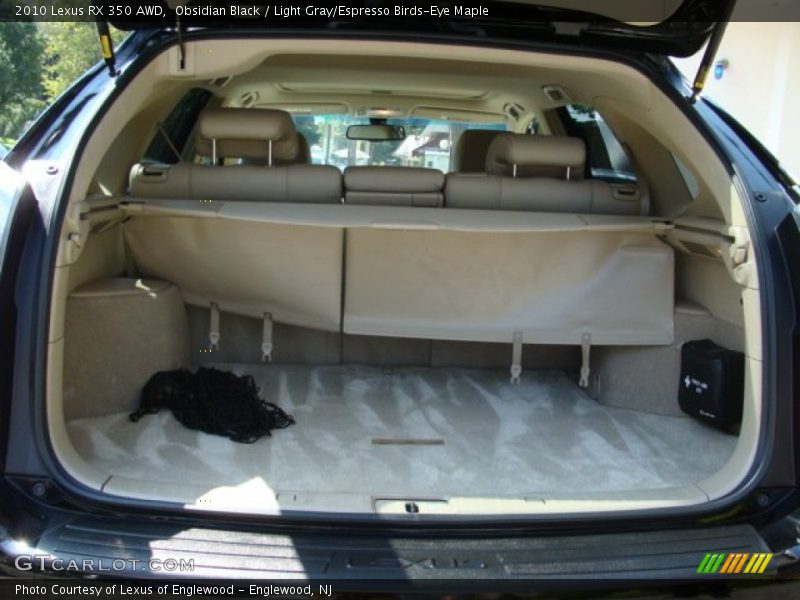Obsidian Black / Light Gray/Espresso Birds-Eye Maple 2010 Lexus RX 350 AWD