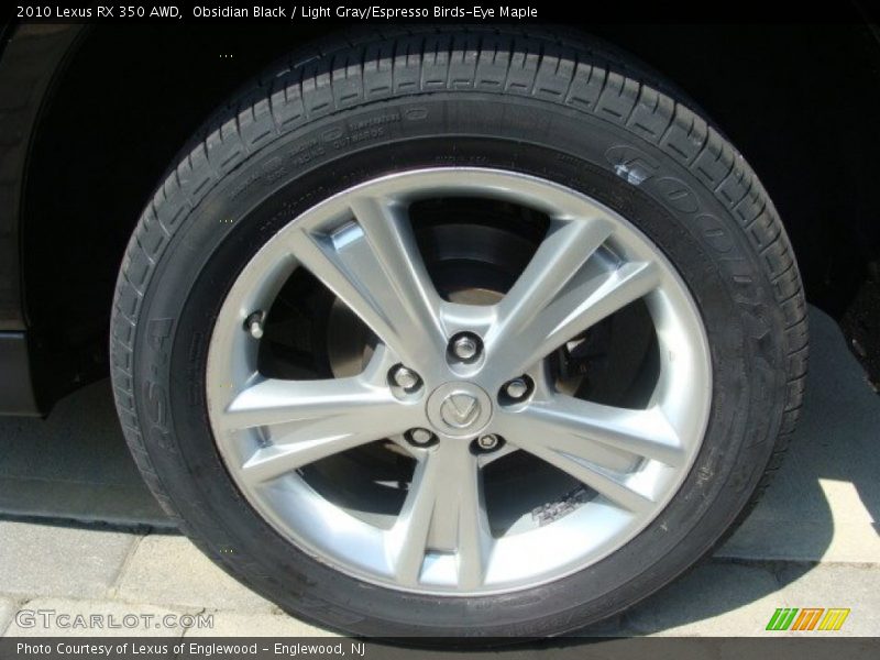 Obsidian Black / Light Gray/Espresso Birds-Eye Maple 2010 Lexus RX 350 AWD