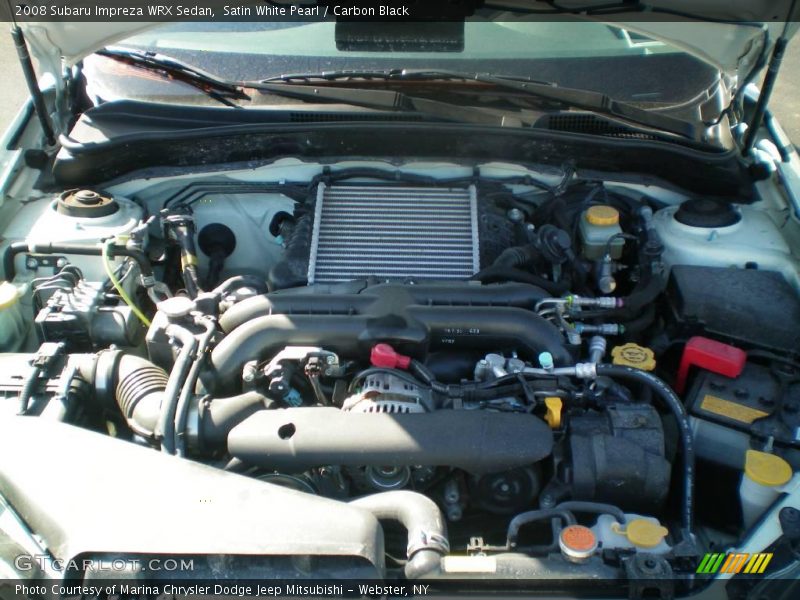 Satin White Pearl / Carbon Black 2008 Subaru Impreza WRX Sedan