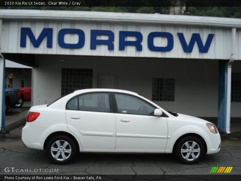 Clear White / Gray 2010 Kia Rio LX Sedan