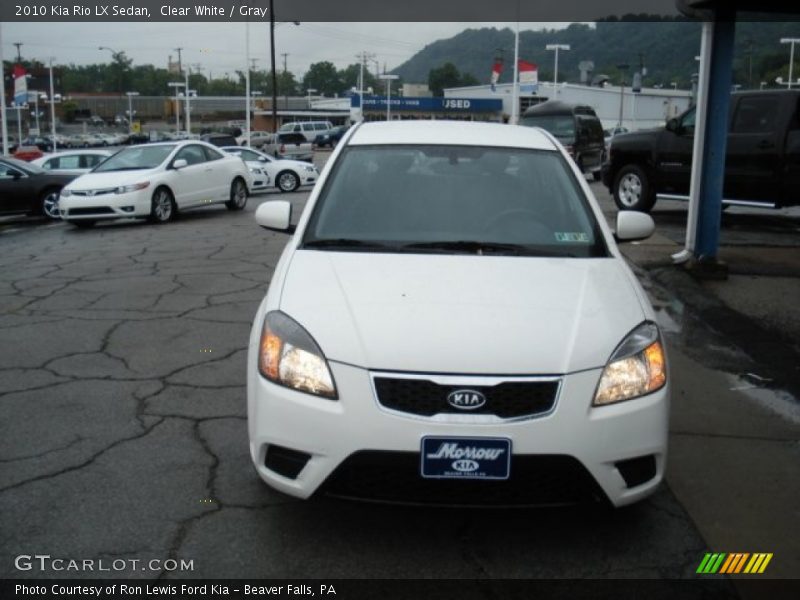Clear White / Gray 2010 Kia Rio LX Sedan