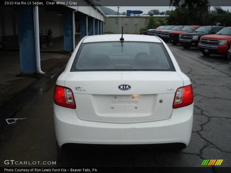 Clear White / Gray 2010 Kia Rio LX Sedan
