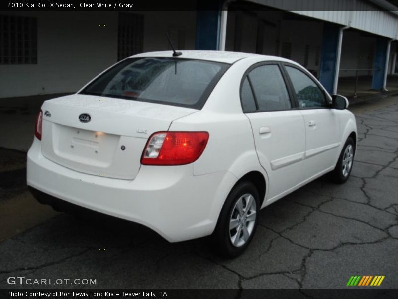Clear White / Gray 2010 Kia Rio LX Sedan