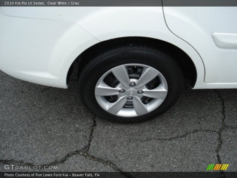 Clear White / Gray 2010 Kia Rio LX Sedan