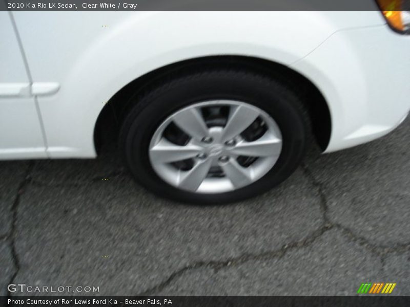 Clear White / Gray 2010 Kia Rio LX Sedan