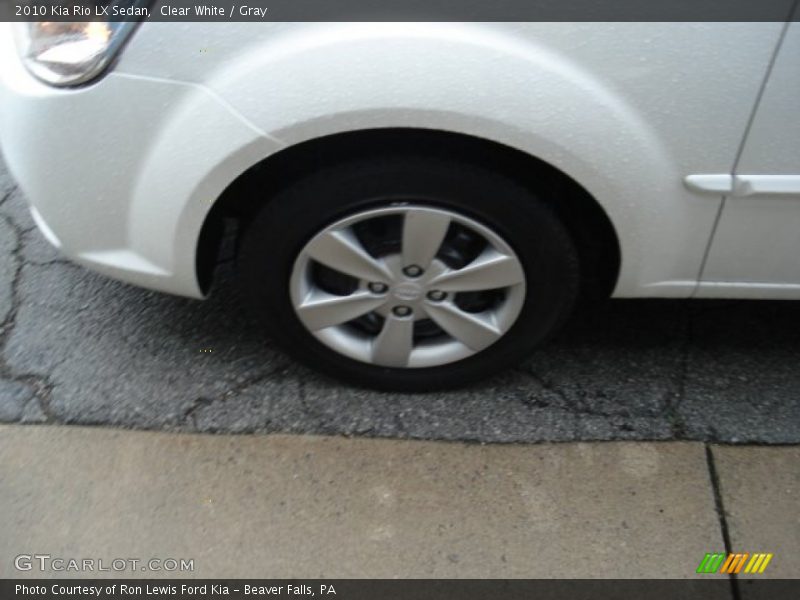 Clear White / Gray 2010 Kia Rio LX Sedan
