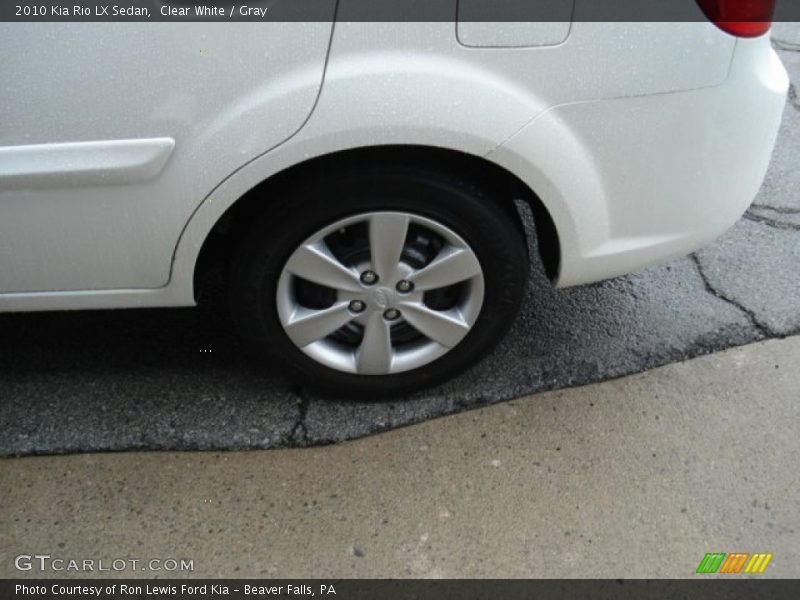 Clear White / Gray 2010 Kia Rio LX Sedan