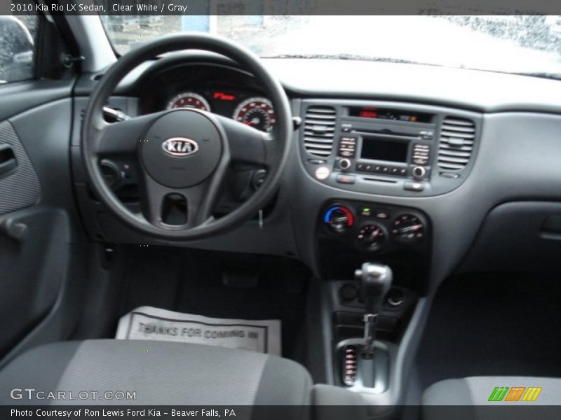 Clear White / Gray 2010 Kia Rio LX Sedan