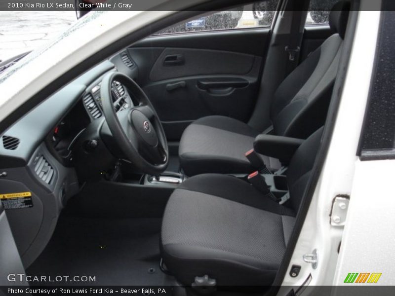 Clear White / Gray 2010 Kia Rio LX Sedan