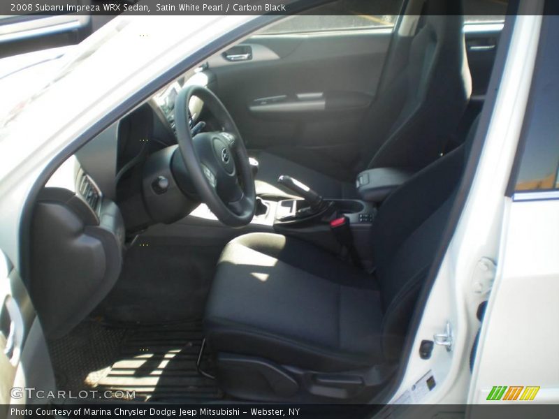 Satin White Pearl / Carbon Black 2008 Subaru Impreza WRX Sedan