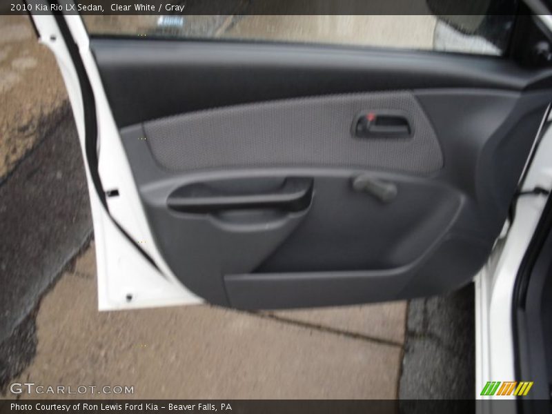 Clear White / Gray 2010 Kia Rio LX Sedan