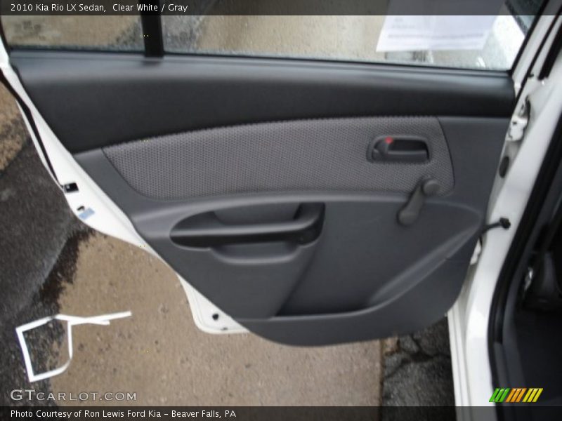 Clear White / Gray 2010 Kia Rio LX Sedan