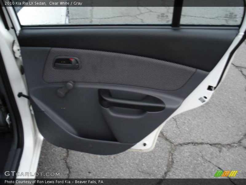 Clear White / Gray 2010 Kia Rio LX Sedan