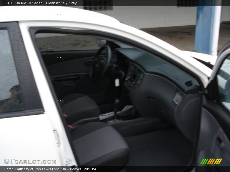 Clear White / Gray 2010 Kia Rio LX Sedan