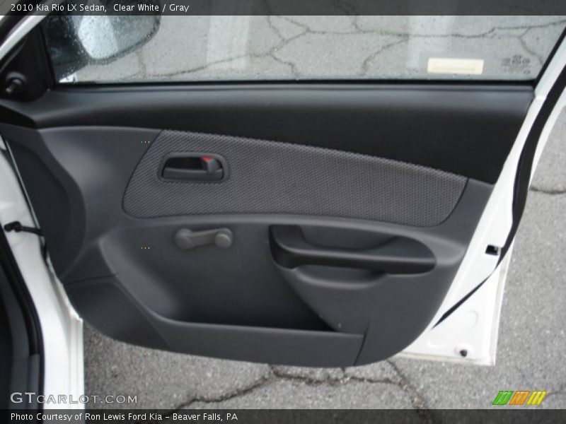 Clear White / Gray 2010 Kia Rio LX Sedan