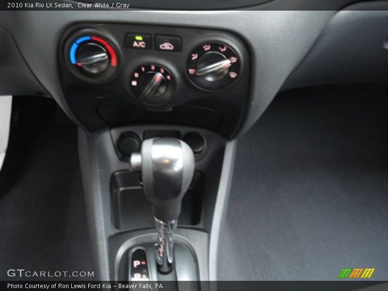 Clear White / Gray 2010 Kia Rio LX Sedan
