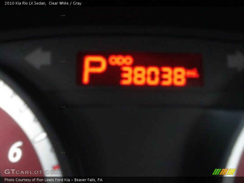 Clear White / Gray 2010 Kia Rio LX Sedan